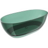 Mexen Pure teal freistehende transparente Badewanne 170 x 80 cm, Chromverschluss - 58071708011