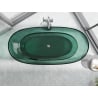 Mexen Pure teal freistehende transparente Badewanne 170 x 80 cm, Chromverschluss - 58071708011