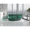 Mexen Pure teal freistehende transparente Badewanne 170 x 80 cm, Chromverschluss - 58071708011