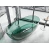 Mexen Pure teal freistehende transparente Badewanne 170 x 80 cm, Chromverschluss - 58071708011