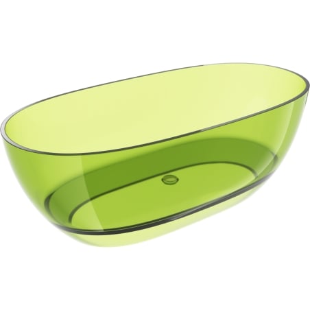 Mexen Pure Lime freistehende transparente Badewanne 170 x 80 cm, Chromverschluss - 58071708012