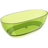 Mexen Pure Lime freistehende transparente Badewanne 170 x 80 cm, Chromverschluss - 58071708012