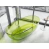Mexen Pure Lime freistehende transparente Badewanne 170 x 80 cm, Chromverschluss - 58071708012