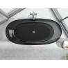 Mexen Pure schwarz freistehende transparente Badewanne 170 x 80 cm, Chromstopfen - 58071708013