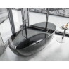 Mexen Pure schwarz freistehende transparente Badewanne 170 x 80 cm, Chromstopfen - 58071708013