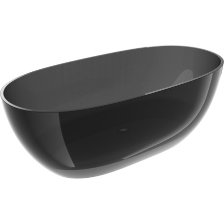 Mexen Pure schwarz freistehende transparente Badewanne 170 x 80 cm, Chromstopfen - 58071708013