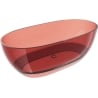 Mexen Pure Rose freistehende transparente Badewanne 170 x 80 cm, Chromverschluss - 58071708014