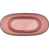 Mexen Pure Rose freistehende transparente Badewanne 170 x 80 cm, Chromverschluss - 58071708014