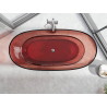 Mexen Pure Rose freistehende transparente Badewanne 170 x 80 cm, Chromverschluss - 58071708014