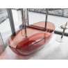 Mexen Pure Rose freistehende transparente Badewanne 170 x 80 cm, Chromverschluss - 58071708014