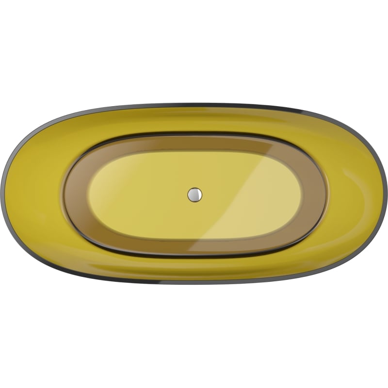 Mexen Pure Honey freistehende transparente Badewanne 170 x 80 cm, Chromverschluss - 58071708015