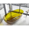 Mexen Pure Honey freistehende transparente Badewanne 170 x 80 cm, Chromverschluss - 58071708015