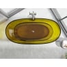 Mexen Pure Honey freistehende transparente Badewanne 170 x 80 cm, Chromverschluss - 58071708015
