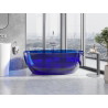 Mexen Pure Saphir freistehende transparente Badewanne 170 x 80 cm, Ablauf Chrom - 58071708016
