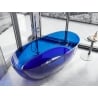 Mexen Pure Saphir freistehende transparente Badewanne 170 x 80 cm, Ablauf Chrom - 58071708016