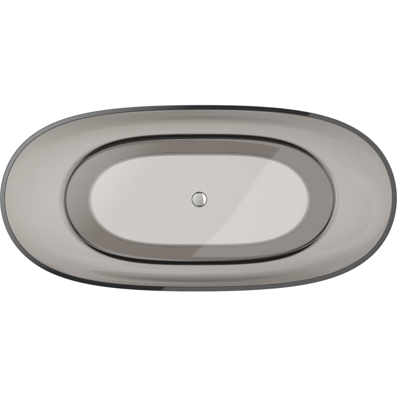 Mexen Pure Bronze freistehende transparente Badewanne 170 x 80 cm, chrom Stopfen - 58071708018