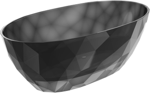 Mexen Orax freistehende schwarze Wanna transparent 170 x 80 cm, Chromstöpsel - 58081708013