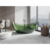 Mexen Vea forest freistehende transparente Wanne 180 x 80 cm, Kork Chrom - 58091808002