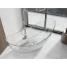 Mexen Vea Wanne freistehend transparent 180 x 80 cm, Stopfen Chrom - 58091808008