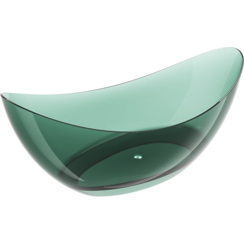 Mexen Vea freistehende transparente Teal-Wanne 180 x 80 cm, Chromstöpsel - 58091808011