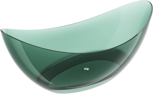 Mexen Vea freistehende transparente Teal-Wanne 180 x 80 cm, Chromstöpsel - 58091808011