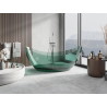 Mexen Vea freistehende transparente Teal-Wanne 180 x 80 cm, Chromstöpsel - 58091808011