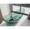 Mexen Vea freistehende transparente Teal-Wanne 180 x 80 cm, Chromstöpsel - 58091808011