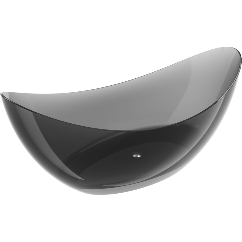 Mexen Vea schwarz freistehende transparente Badewanne 180 x 80 cm, Chrom-Abfluss - 58091808013