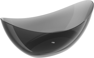 Mexen Vea schwarz freistehende transparente Badewanne 180 x 80 cm, Chrom-Abfluss - 58091808013