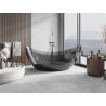 Mexen Vea schwarz freistehende transparente Badewanne 180 x 80 cm, Chrom-Abfluss - 58091808013