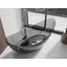 Mexen Vea schwarz freistehende transparente Badewanne 180 x 80 cm, Chrom-Abfluss - 58091808013