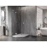 Mexen Lunar L Fünfeckige Duschkabine, schwenkbar links 80 x 100 cm, transparent, Chrom - 831L-080L-100P-01-00-L