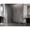 Mexen Lunar L fünfeckige Duschkabine schwenkbar links 80 x 90 cm, transparent, gold - 831L-080L-090P-50-00-L