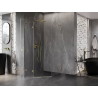 Mexen Lunar L Fünfeck-Duschkabine schwenkbar links 90 x 100 cm, transparent, gold - 831L-090L-100P-50-00-L