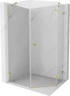 Mexen Lunar Fünfeck-Duschkabine schwenkbar rechts 80 x 100 cm, transparent, gold - 831-080P-100L-50-00-P
