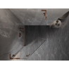 Mexen Lunar L Fünfeck-Duschkabine schwenkbar links 80 x 90 cm, transparent, Roségold - 831L-080L-090P-60-00-L