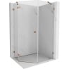 Mexen Lunar fünfeckige Duschkabine schwenkbar links 80 x 90 cm, transparent, Roségold - 831-080L-090P-60-00-L