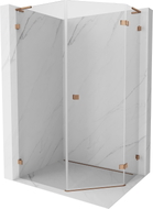 Mexen Lunar L fünfeckige Duschkabine rechts öffnend 90 x 100 cm, transparent, Roségold - 831L-090P-100L-60-00-P