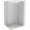 Mexen Lunar Fünfeck-Duschkabine links öffnend 80 x 90 cm, transparent, gebürstetes Kupfer - 831-080L-090P-65-00-L