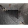 Mexen Lunar L fünfeckige rechte Duschkabine 80 x 100 cm, transparent, gebürstetes Kupfer - 831L-080P-100L-65-00-P
