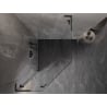 Mexen Lunar L fünfeckige Duschkabine, links öffnend 90x100 cm, transparent, gebürstet gun gray - 831L-090L-100P-66-00-L