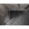 Mexen Lunar L fünfeckige Duschkabine mit linker Tür 80 x 100 cm, transparent, schwarz - 831L-080L-100P-70-00-L