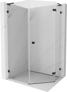Mexen Lunar L Eck-Duschkabine rechts öffnend 80 x 100 cm, transparent, schwarz - 831L-080P-100L-70-00-P