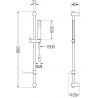 Mexen DF00 verstellbares Duschset, gold - 785004582-50