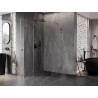 Mexen Lunar fünfeckige Duschkabine, schwenkbar, links 80 x 90 cm, transparent, Gun Metal - 831-080L-090P-95-00-L
