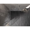 Mexen Lunar fünfeckige Duschkabine, links angeschlagen, 80 x 90 cm, transparent, gebürstetes Nickel - 831-080L-090P-97-00-L