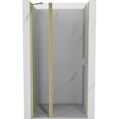 Mexen Mist Duschpendeltüren 70 cm, transparent, gebürstetes Gold - 8A4-070-000-55-00