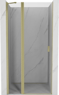Mexen Mist Pendeltür-Duschabtrennung 85 cm, transparent, gebürstetes Gold - 8A4-085-000-55-00