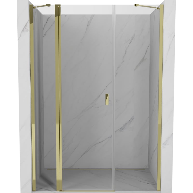 Mexen Mist Duschdrehtüren 135 cm, transparent, gold - 8A4-135-001-50-00