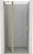 Mexen Mist Duschdrehtür 105 cm, transparent, gebürstetes Gold - 8A4-105-000-55-00